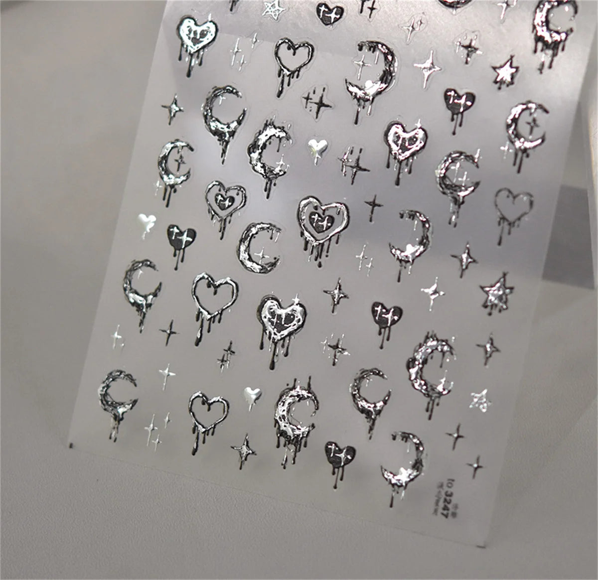Luxury Korean Nail Decals With Silver And Gold Accents For Autumn Nails Fashion