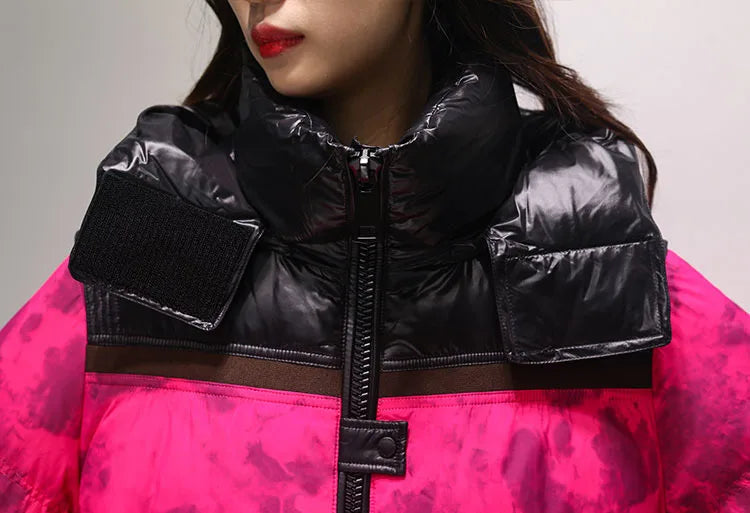 Harajuku Vibes Oversized Printed Puffer for Women
