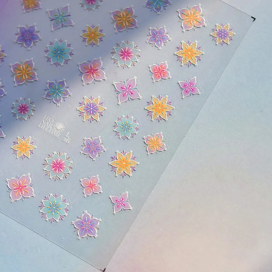 3D Gold Flower Nail Stickers For Fall Nails Inspiration And Luxury Nail Styling