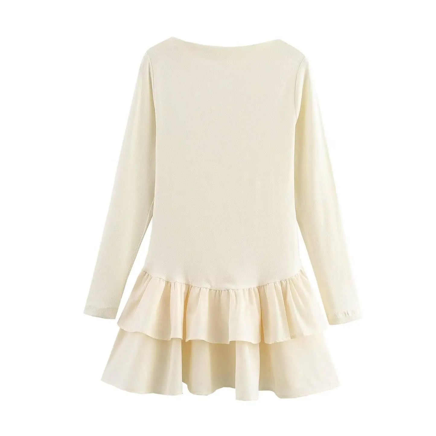 Mini Dress With Boat Neck And Elegant Fit For Spring Fashion Outfits
