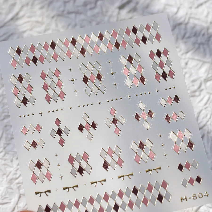 White Wave Line Nail Decals For Autumn Nails Looks And Manicure Design Ideas