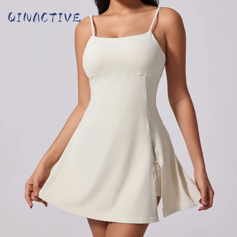Sporty Tennis Skirt Dress With Built-In Bra For Summer Outfits Casual And Active Style