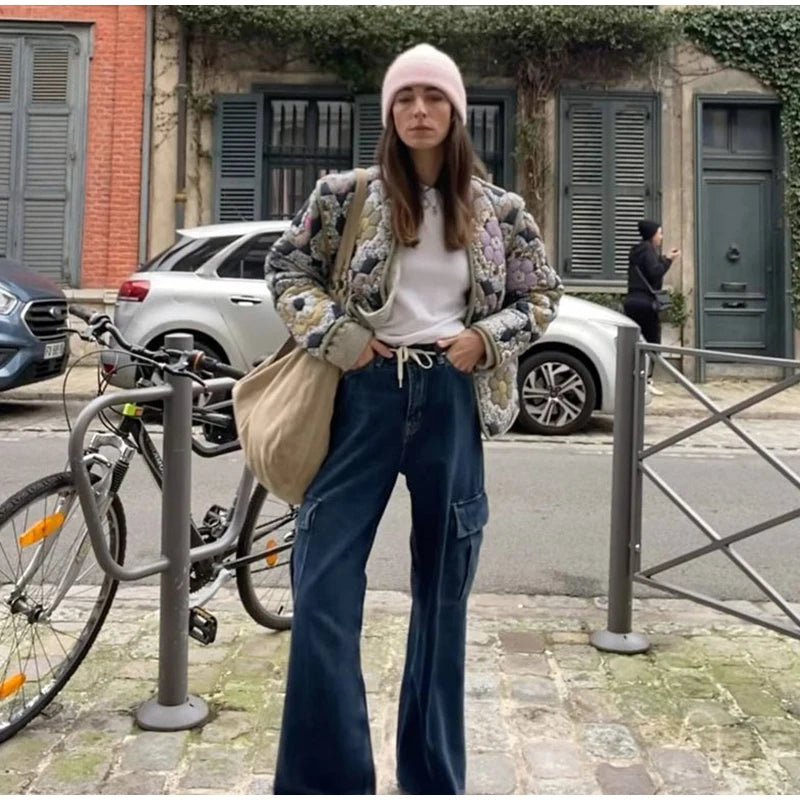 Winter Outfit Inspiration V Neck Boho Coat With Long Sleeves For Casual Styling