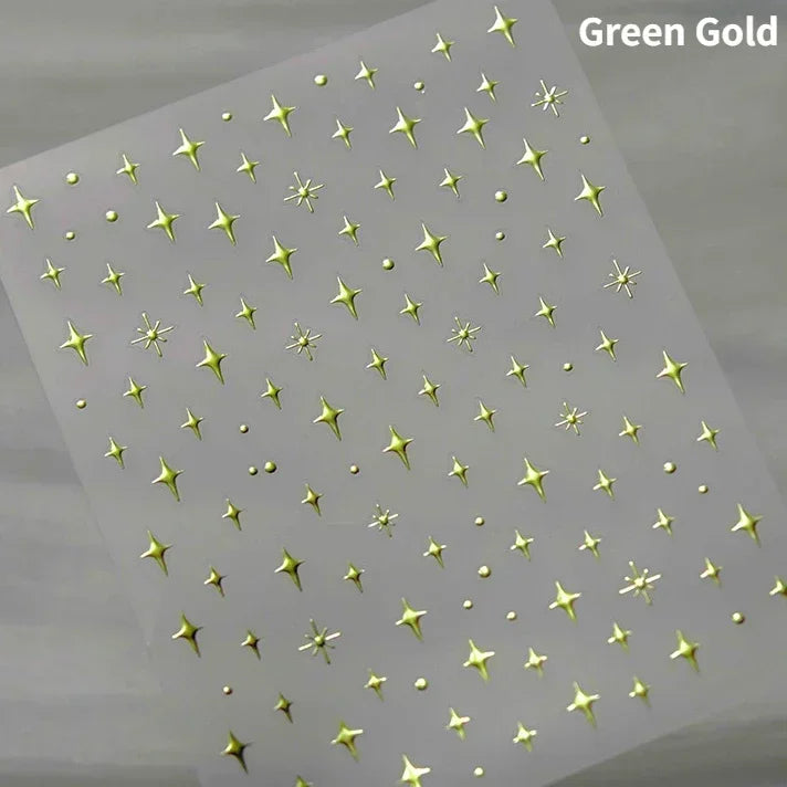 Luxury Korean Nail Decals With Silver And Gold Accents For Autumn Nails Fashion