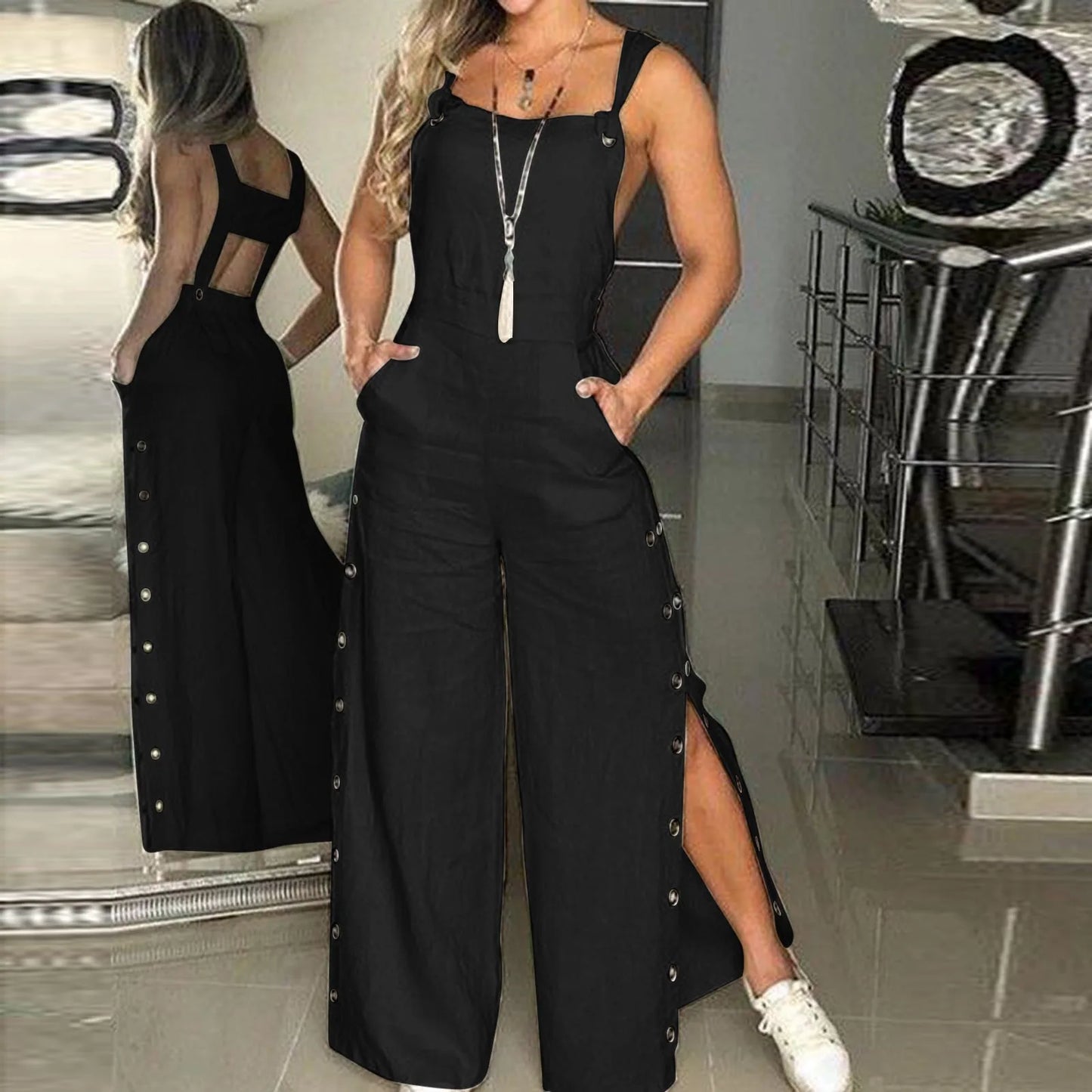 Loose Fit Linen Overalls With Long Pants For Summer Outfit Inspiration And Breezy Vibes