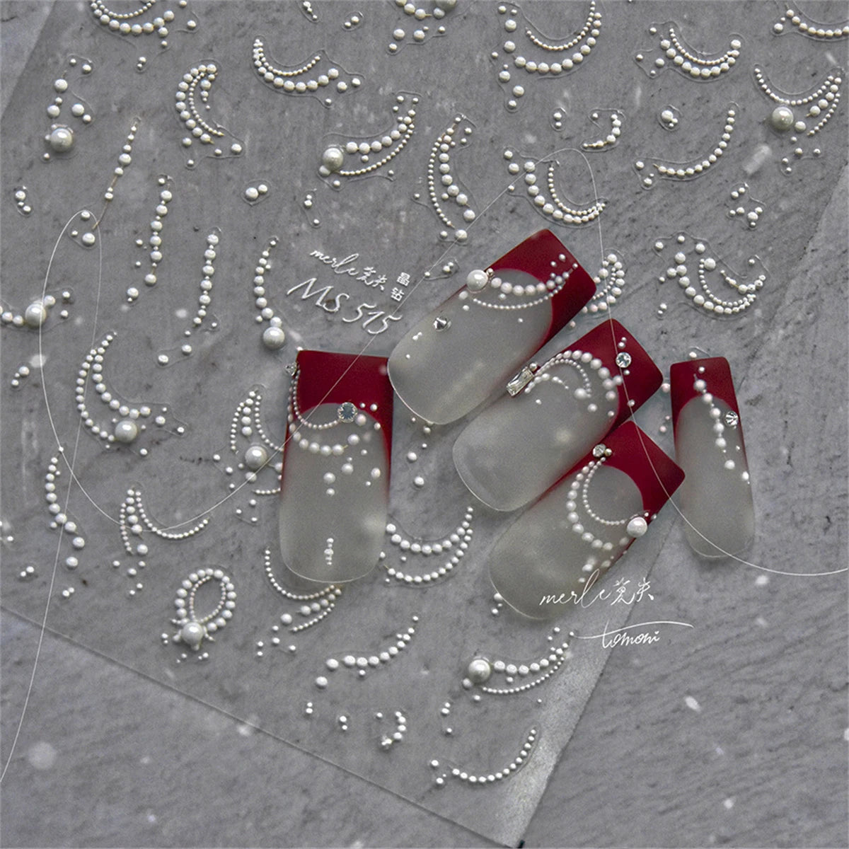 White Wave Line Nail Decals For Autumn Nails Looks And Manicure Design Ideas