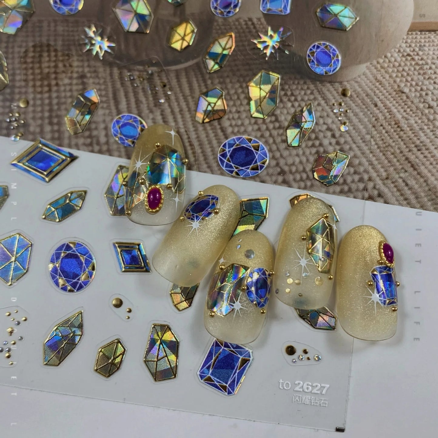 3D Gold Flower Nail Stickers For Fall Nails Inspiration And Luxury Nail Styling