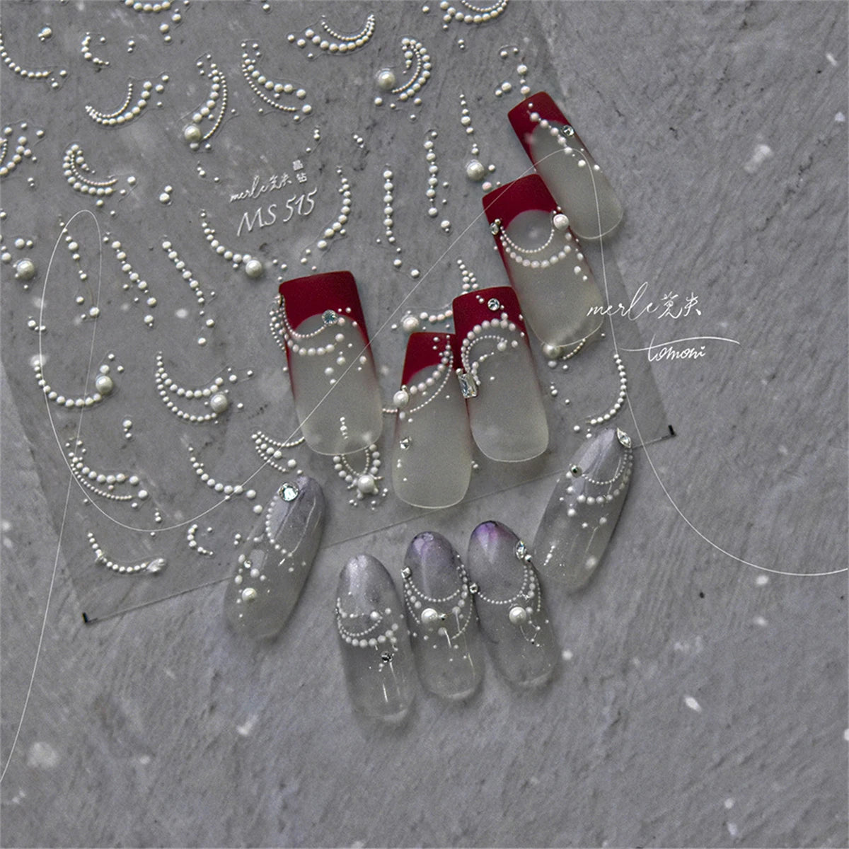 White Wave Line Nail Decals For Autumn Nails Looks And Manicure Design Ideas