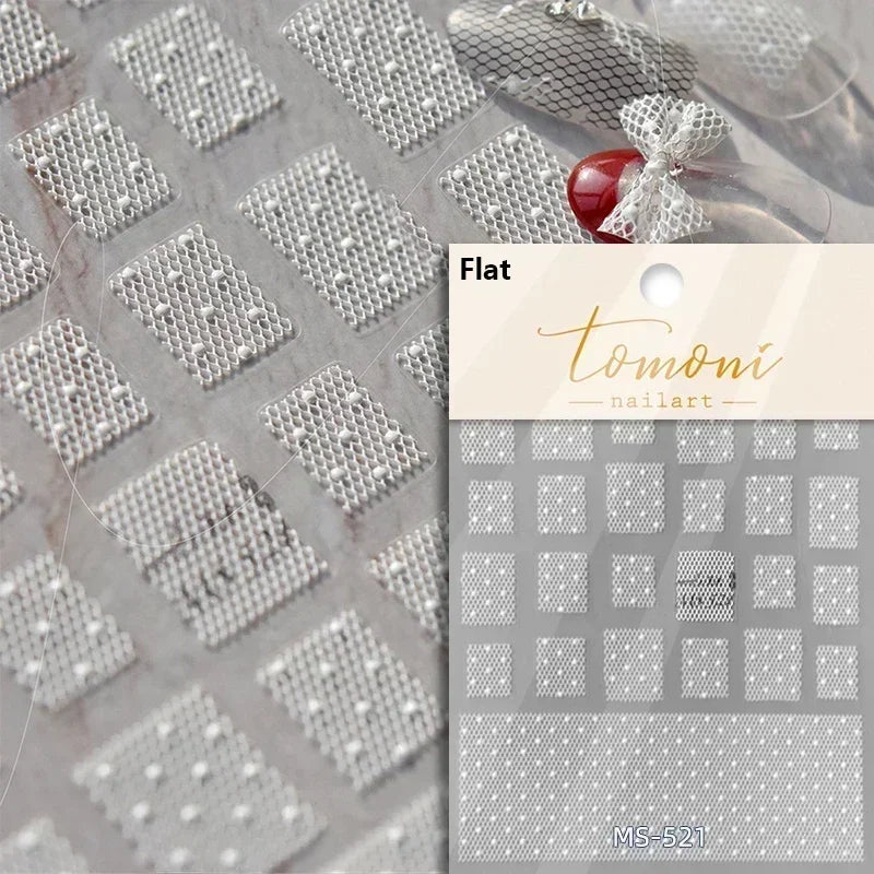 White Wave Line Nail Decals For Autumn Nails Looks And Manicure Design Ideas