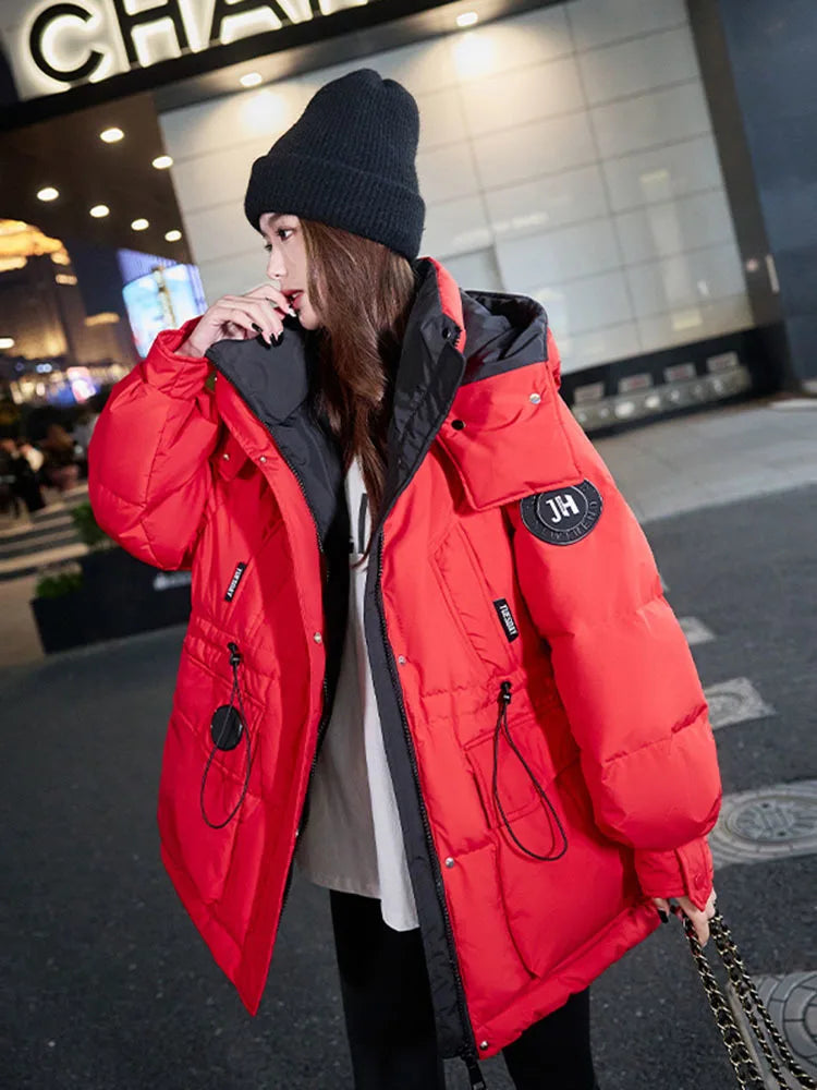 Korean Chic Women's Outwear Puffer Jacket