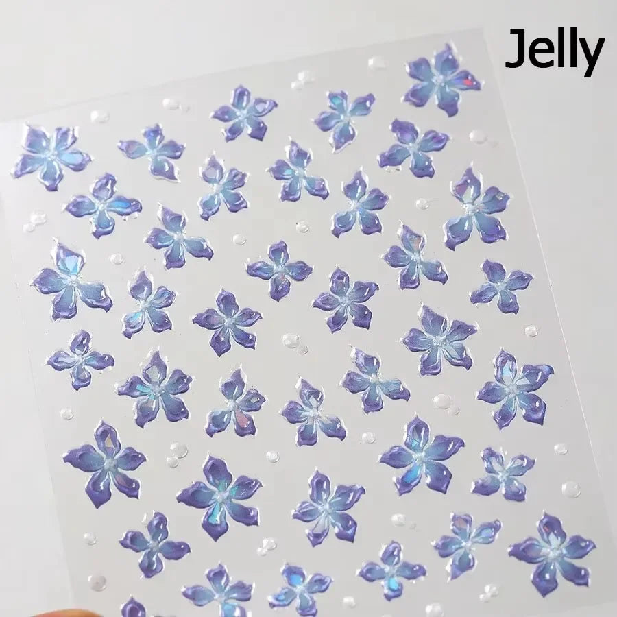 3D Gold Flower Nail Stickers For Fall Nails Inspiration And Luxury Nail Styling