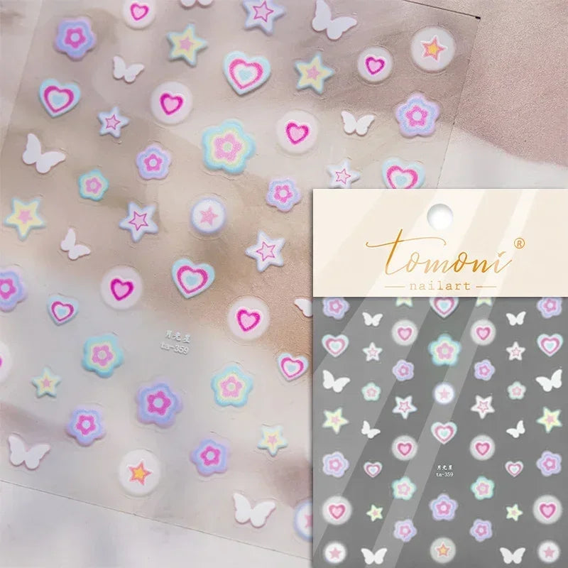 Luxury Korean Nail Decals With Silver And Gold Accents For Autumn Nails Fashion