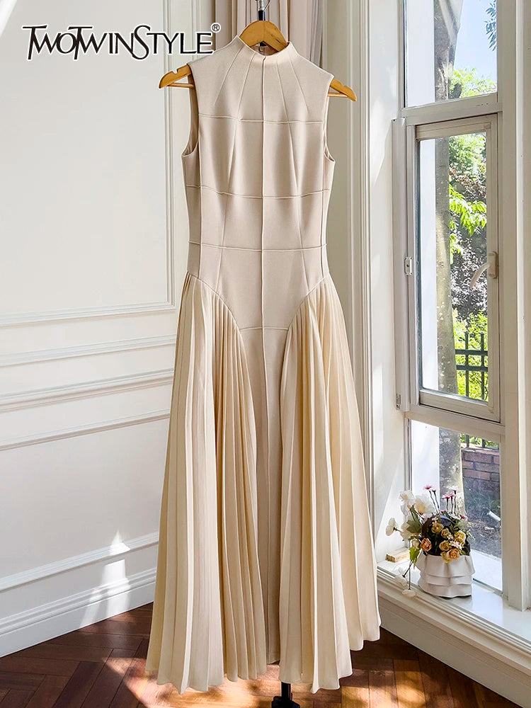 Rococo Revival Square Collar Sleeveless Dress – High Waist, Slim Fit, Elegant Summer Fashion for Women