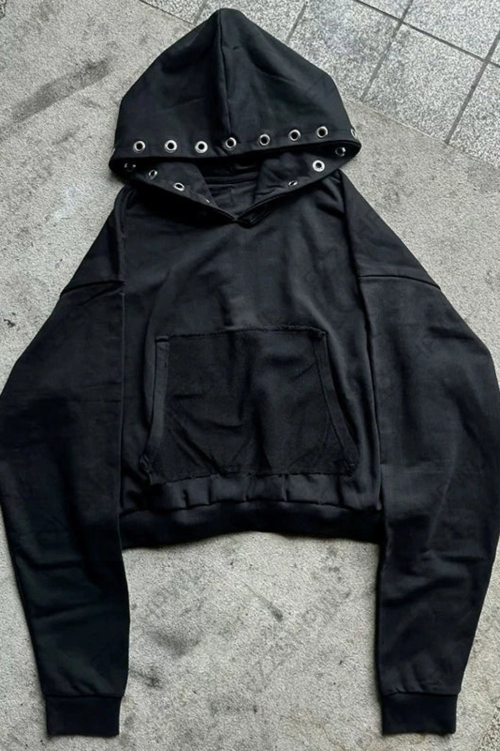 Y2K Streetwear Fall Outfit Oversized Goth Zipper Sweatshirt For Women