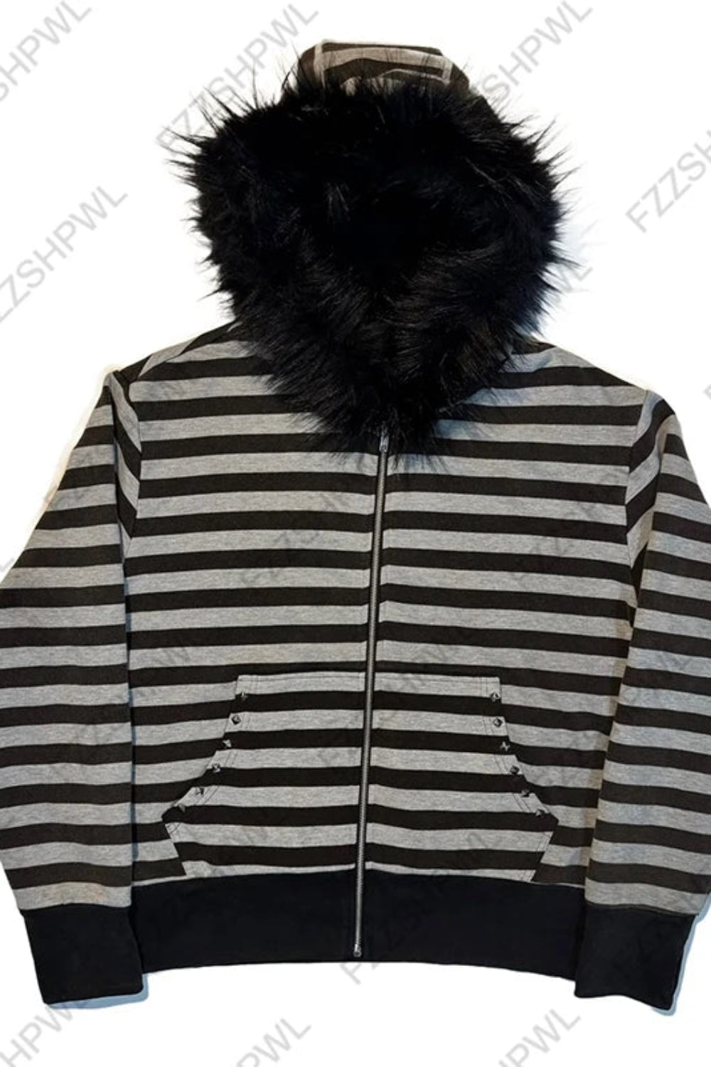 Y2K Streetwear Fall Outfit Oversized Goth Zipper Sweatshirt For Women