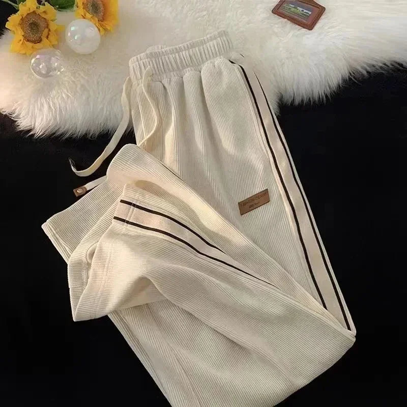 Striped High-Waist Streetwear Pants Y2K Style