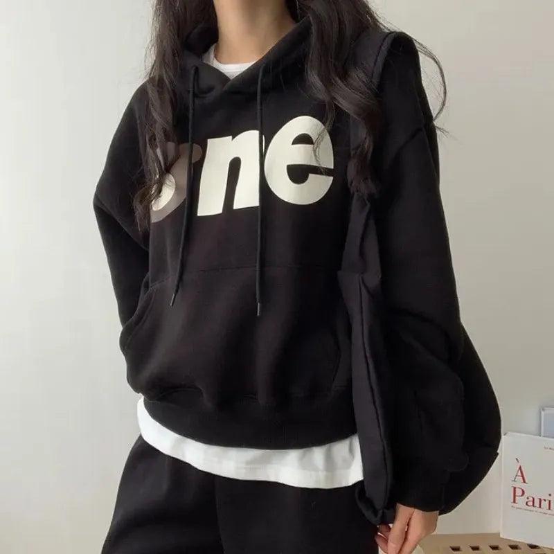 Bear Letter Cartoon Hoodie Women Hooded - itsshirty