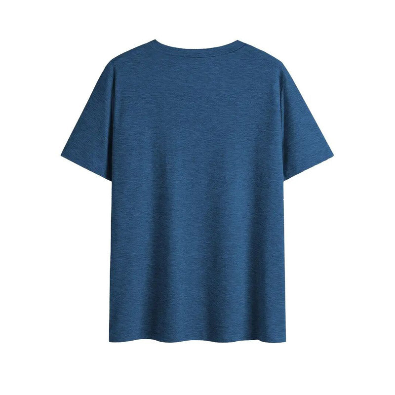 Beachside Minimalist: O-Neck Shirt & Casual Shorts Summer Set