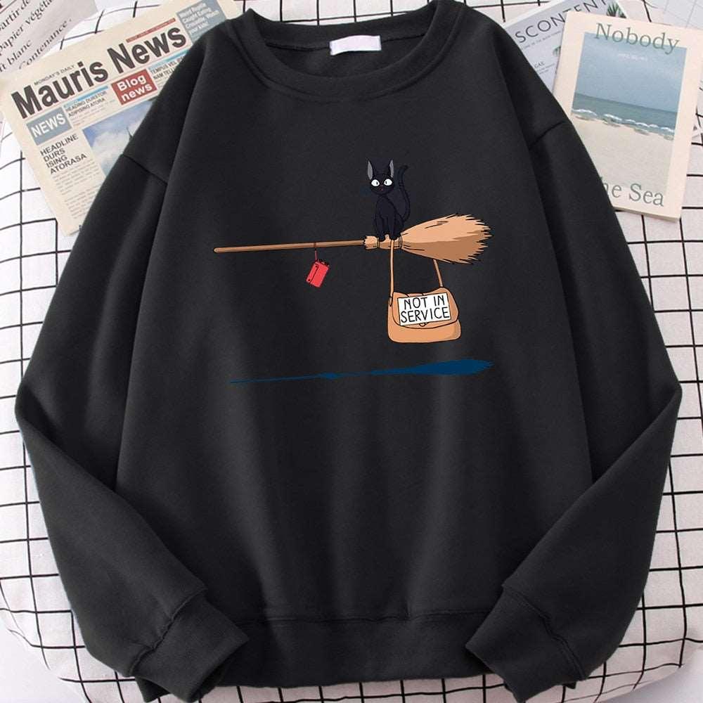 Cute and Cozy Women's Cat Print Fleece Hoodie