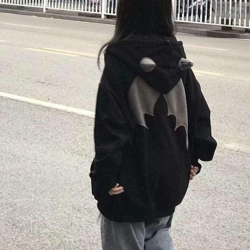 Devil Wings Gothic Zipper Hoodies