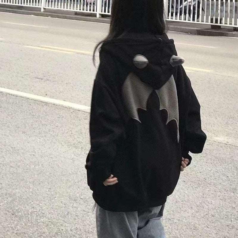 Devil Wings Gothic Zipper Hoodies