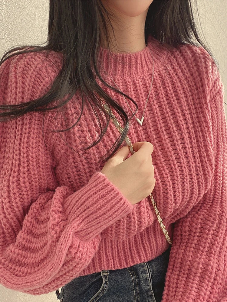 Autumn Korean Lantern Sleeve Sweater