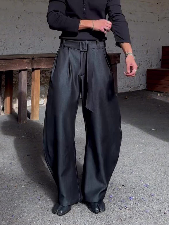 Korean Noir Office Chic Pants