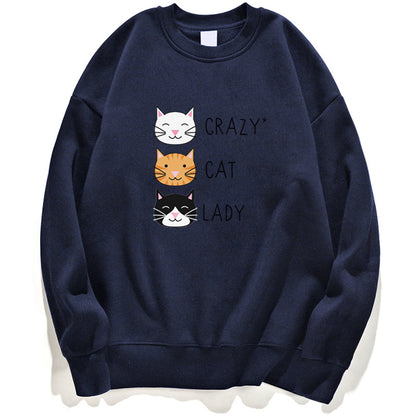 Cute Cat Print Women Sweatshirt