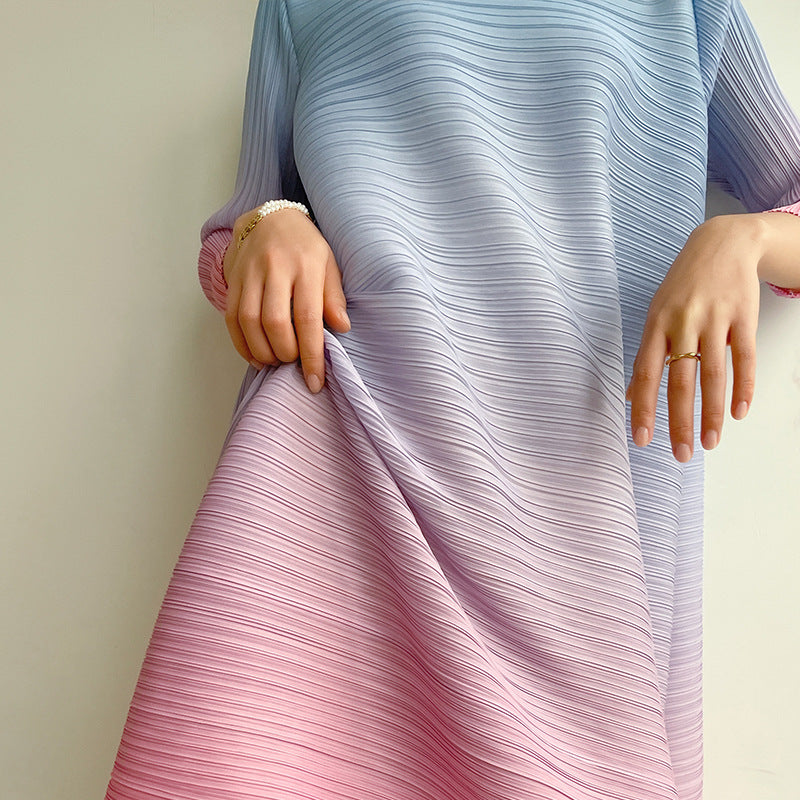 Fashionable Plus Size Pleated Dress