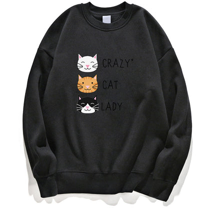 Cute Cat Print Women Sweatshirt