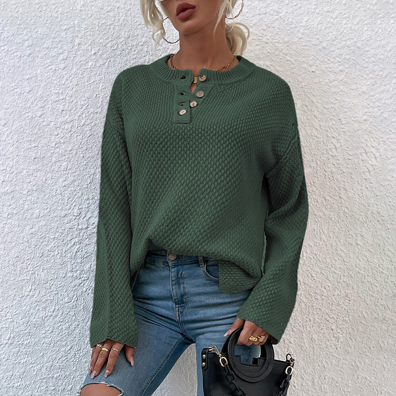 Autumn Days Retro Buttoned Sweater Warm Knit Essentials
