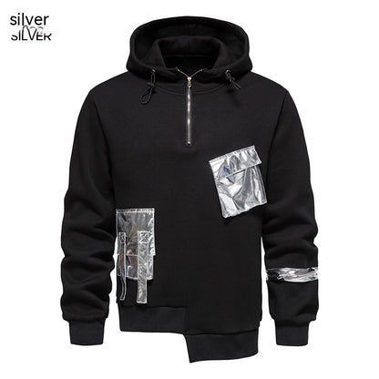 Dark Elegance Aesthetic Embroidered Hoodie