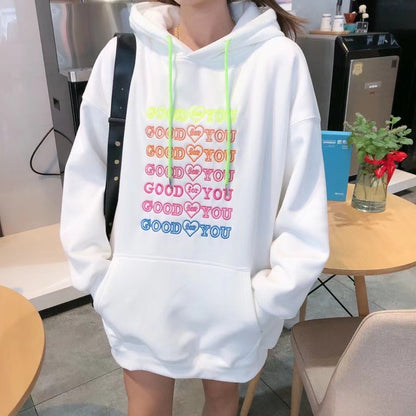 Womens Autumn Hoodies Striped Oversized Sweatshirts