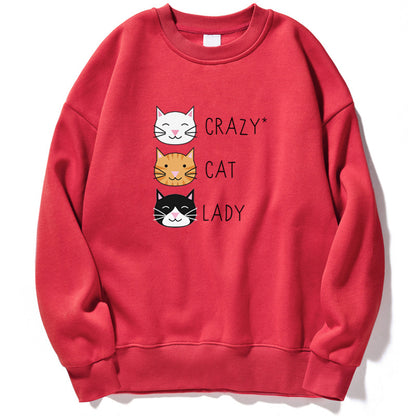 Cute Cat Print Women Sweatshirt