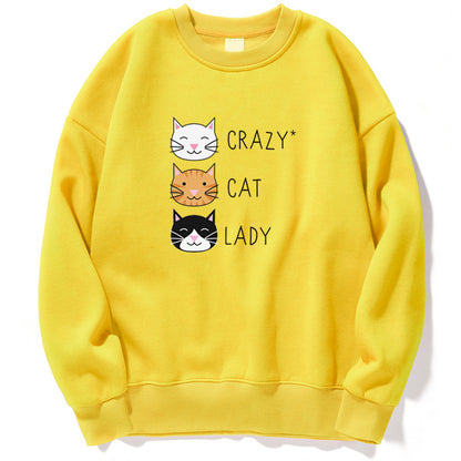 Cute Cat Print Women Sweatshirt
