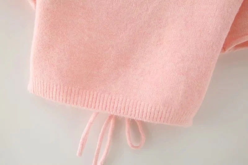 Contemporary Knit: O-Neck Crop Sweater