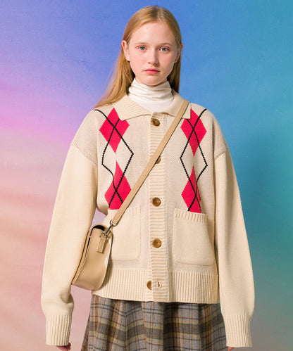 Crystal Cozy Diamond Cardigan