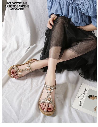 Trendy 2024 Printed Flat Sandals