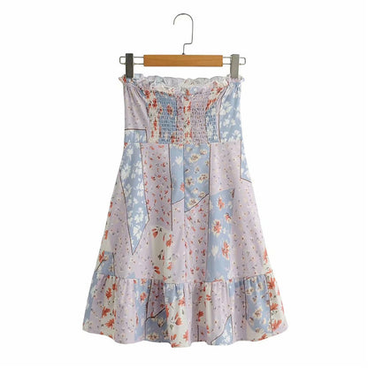 Dark Grey Ruffle Pleated Mini Skirt For Women