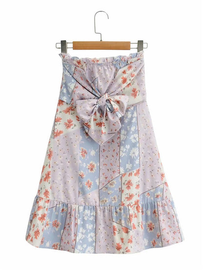 Dark Grey Ruffle Pleated Mini Skirt For Women