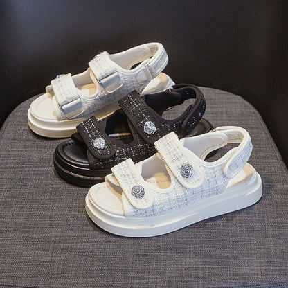 Breezy Chic Womens Flat Sports Sandals