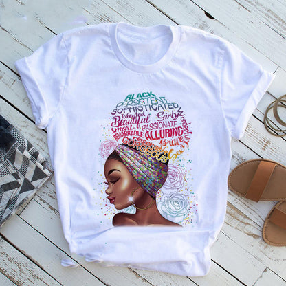Artisanal Edge: Hand Print Casual Funny T-Shirt