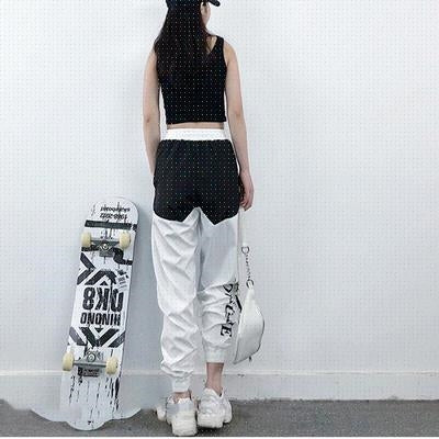 Harajuku Fashion Icon Womens High Waist Streetwear Pants