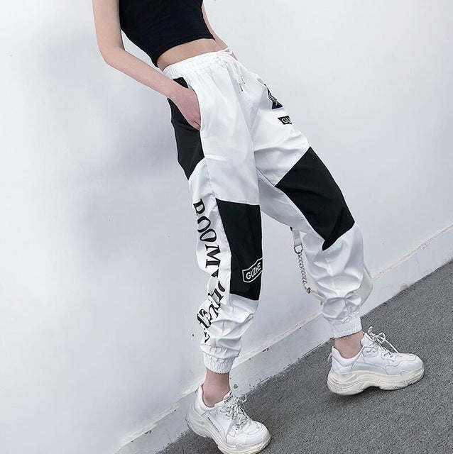 Harajuku Fashion Icon Womens High Waist Streetwear Pants