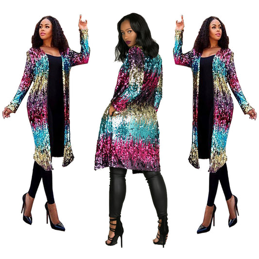 Elegant Enigma: Sequin Statement Jacket