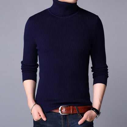 Minimalist Ease: Solid Turtleneck Comfort Sweater