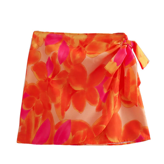 Blossom Wrap Elegance Skirt Set