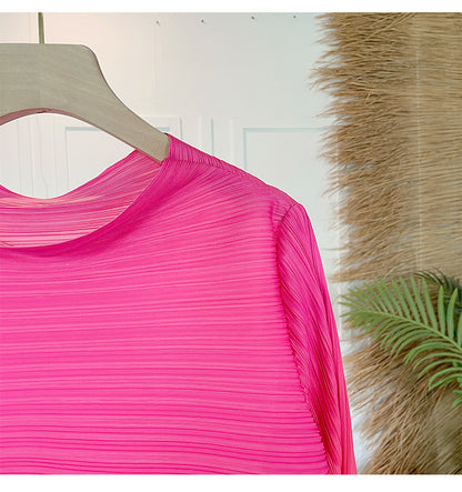 Fashionable Plus Size Pleated Dress