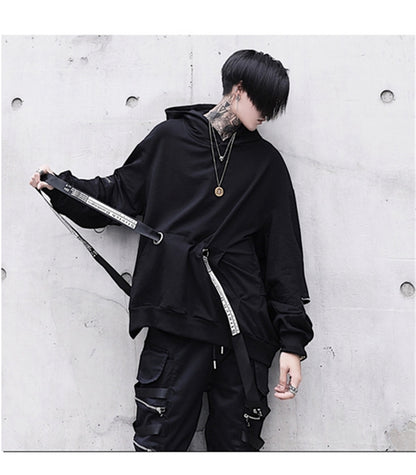 Harajuku Vintage: Star Patchwork Zip-Up Hoodie