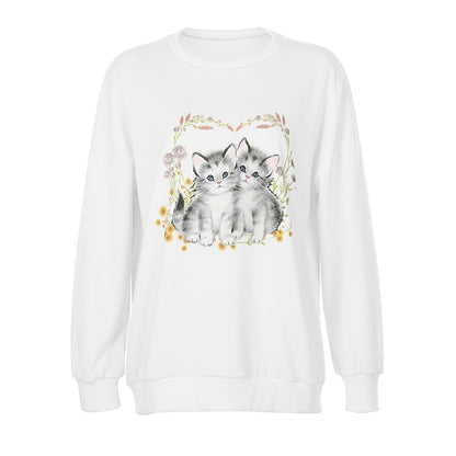 Chic Whimsical: Cute Cartoon Cat Tee